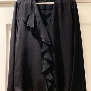 Theory Black Silky Blouse size Medium
